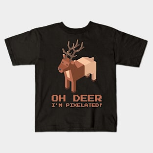 Oh Deer, I'm Pixelated! - The Ultimate Tee for Reindeer Games Kids T-Shirt